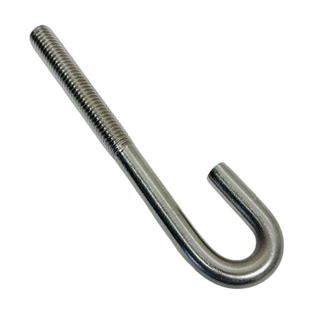 Marine Boat 1/2" x 6" J Bolt Spring Hook J-Bolt J Hook Stainless Steel T316 4Pcs