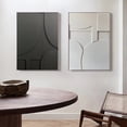 thumbnail image 3 of Lienzo de pintura geométrica con efecto 3D nórdico, arte de pared, Líneas minimalistas abstractas, Póster Artístico, impresiones para sala de estar, decoración del hogar, Mural, 3 of 4
