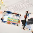thumbnail image 4 of 2 Pack Flip Folders with Clear PVC Window Binder Pouches 3-Ring Binder Organizer for Office & Home Blue Splashes Artistic Pattern, 4 of 6