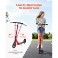 thumbnail image 4 of KFFKFF Trottinette pour Enfants de 8 Ans et Plus, Ados et Adultes, Trottinette pour Tout-Petits à 2 Roues avec Guidon à Hauteur Réglable, Grand Plateau Antidérapant, Rouge + Noir, 4 of 9
