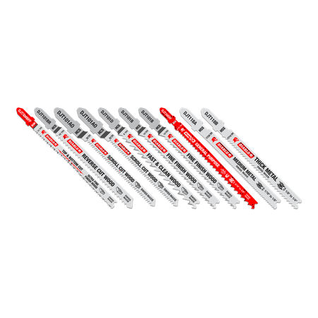 UPC: 0008925153696 | Diablo Jig Saw Blade Set – 10-Pc T-Shank  Wood and Metal  Model# DJT10S