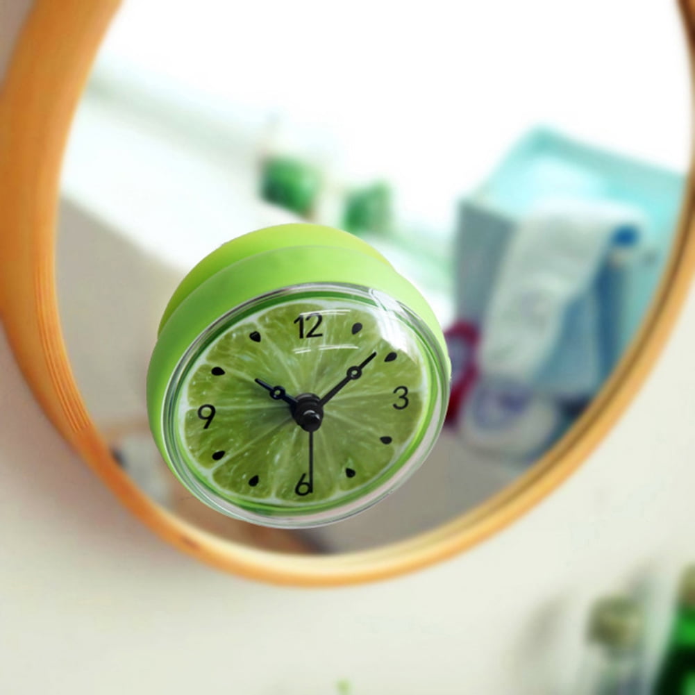 7.5cm Silicone Waterproof Sucker Clock for Kitchen Bathroom Bath Shower Timer 