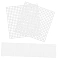thumbnail image 5 of 10 Pcs Handwoven Baseboard Red Mesh Canvas Grid Buckram Fabric White, 5 of 8