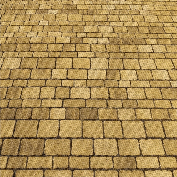 Ahgly Company Indoor Square Patterned Beer Orange Area Rugs, 8' Square