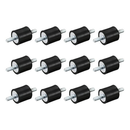 

M4x10mm Rubber Mounts 12 Pack Anti Isolator Studs Shock Absorber Male 15x15mm