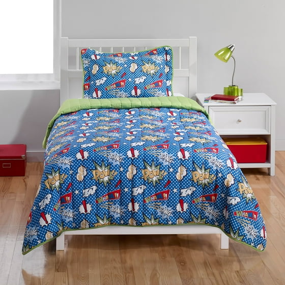 Super Hero Bedding Quilt Set - Walmart.com
