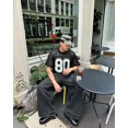 thumbnail image 4 of Camiseta de verano de malla personalizada sencilla con letras para hombre, diseño de hip-hop moderno Y2K, camisetas casuales versátiles y deportivas para parejas, 4 of 5