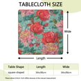 thumbnail image 2 of Square Tablecloth with Elastic Edges 34 * 34 Inch Waterproof Pioneer Colorful Floral Table Cover Washable Indoor and Outdoor for Party Kitchen Dinner Banquet Patio Picnic, 2 of 6