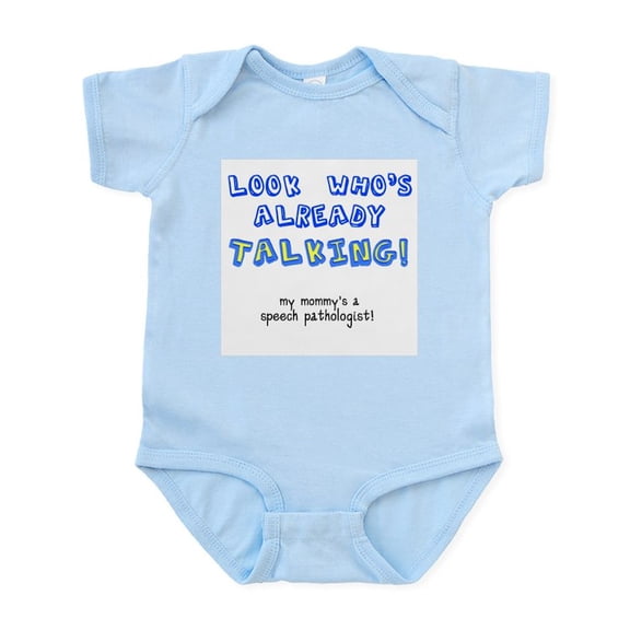 CafePress - LOOK WHO's TALKING Body Suit - Baby Light Bodysuit, Size Newborn - 24 Months