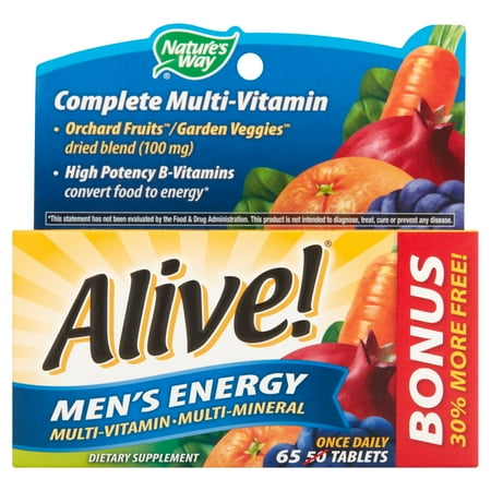 UPC 033674112632 product image for Natures Way Alive! Mens Energy Multi-Vitamin/Multi-Mineral Tablets 65 count | upcitemdb.com