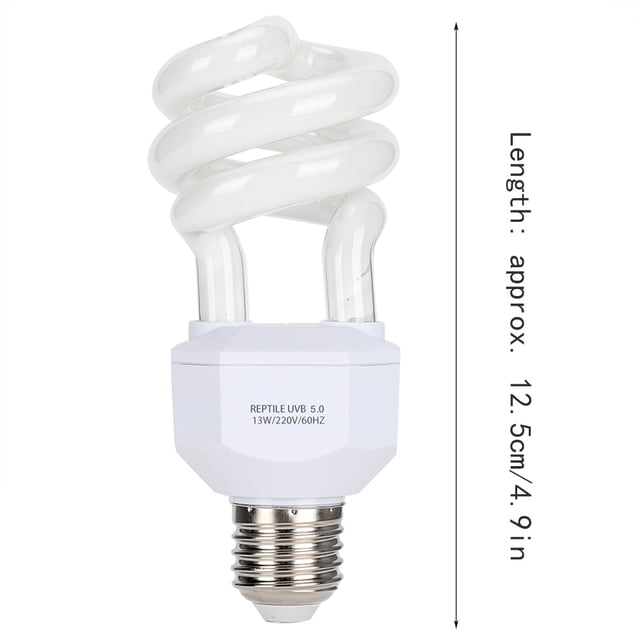 13W 220V Reptil UVB Lámparas ahorros de energía Tortuga Serpiente Lagarto Bombilla
