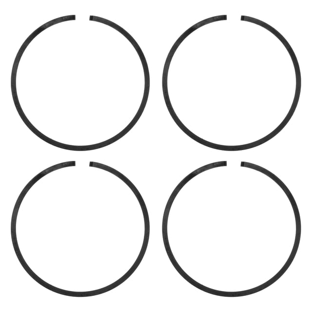 Juego de Anillos de Pistón Uxcell de 4 Piezas 50mm x 1.2mm Anillos de Pistón Negros Reemplazos para Sierra Eléctrica