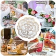 thumbnail image 2 of 56 STORE 3pcs Gold Floral Round Placemats Set of 3 - 15x15 Inch Metallic Shiny Vinyl Placemats, Reusable Dining Table Mats for Wedding, Banquet, Birthday, Party, Restaurant Decor, 2 of 9