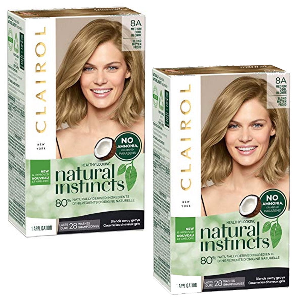 (2 Pack) Natural Instincts Clairol Non-Permanent Hair Color - 8A Medium ... Natural Hair Color Dye