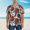 thumbnail image 5 of Uemuo Chicken Printed Regular Fit Short Sleeve Casual Hawaiian Shirt for Men,Aloha shirt,Tropical shirt,Floral print shirt,Vacation Beach shirt-X-Large, 5 of 9