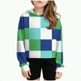 thumbnail image 2 of Godom Toddler Boys Girls Cute Plaid Color Block Sweatshirt Long Sleeve Hoodie Top Kids Jackets, 2 of 4