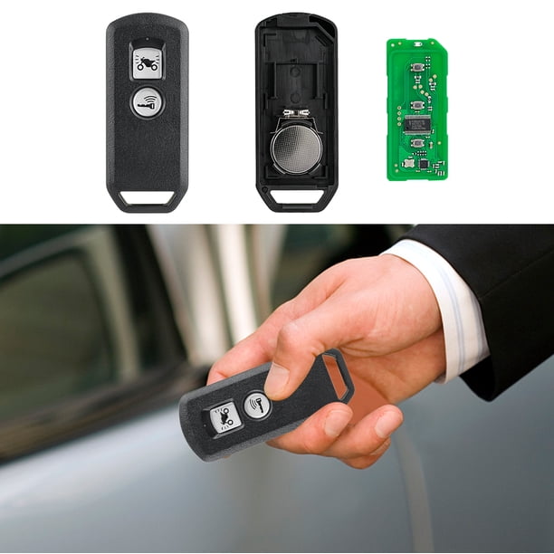 Llavero Remoto De Motocicleta Entrada sin llave para motocicleta, sistema de bloqueo remoto de 2/3 botones, Metal para Honda 2015-2016 Sywqhk Accesorios para autos y motos