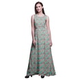 thumbnail image 1 of Bimba Robe Longue Maxi à Fleurs pour Femmes Col Rond Imprimé Robe de Soirée-TG, 1 of 6