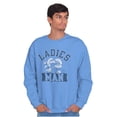 thumbnail image 5 of Papa Smurf Smurfette Ladies Man Swag Men's Crewneck Sweatshirt Brisco Brands M, 5 of 6