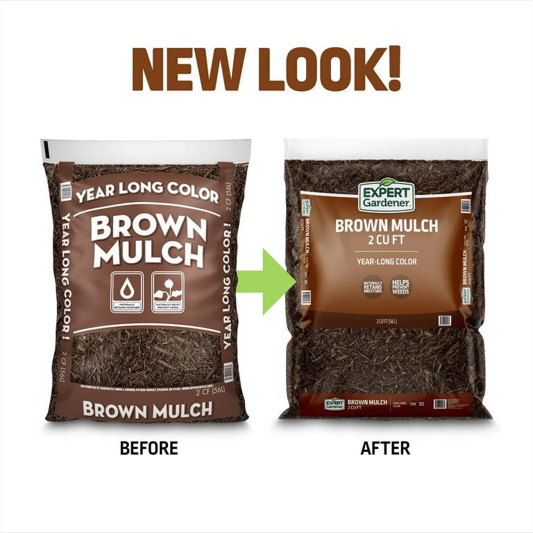 Expert Gardener Brown Mulch, 2 cu. ft. – Year Long Color