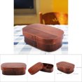 thumbnail image 1 of Vintage Wooden Lunch Containers Box Wood Bento Boxes  & Healthy, Removable Separator,  Polished , Exquisite Design  Portable for Picnic and Working Lunch, 1 of 8