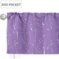 thumbnail image 5 of Lavender Kitchen Curtains 36 Inch Length Sets with Valance, 3 Piece Rod pocket Thermal Insulated Room Darkening Blackout Curtains for Kitchen, Bedroom / Bath Room(52X18+26X36 Inch, Lavender,3 Pieces), 5 of 6