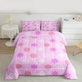 thumbnail image 2 of Castle Fairy Christmas Winter Snowflakes Full Size Comforter Sets 3-Piece for Female Men Adults Teens,Happy New Year Bedding Comforter Set,Xmas Festival Lightweight Bedding Sets, 2 of 8