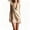 Khaki, variant on Ohufall Women's Mini Dress Pleated Cowl Neck Halter Dresses Sleeveless Fashion Solid Color Summer Dress
