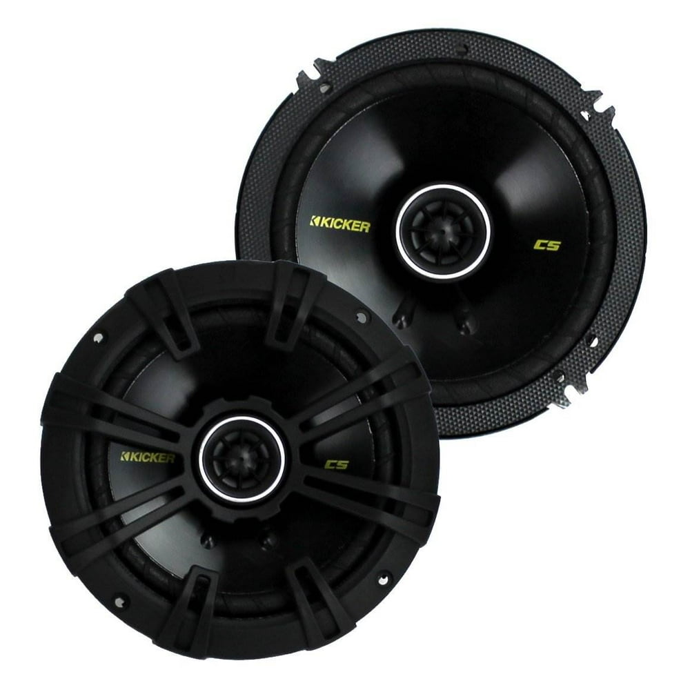 Kicker 6.5 Inch 300 Watt 2 Way 4 Ohm Coaxial Car Audio Speakers (Pair