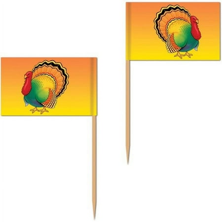 PMU Thanksgiving Turkey Picks 2.5 Inch Fall, Thanksgivings Party Accessory (50/pkg) Pkg/1