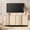 Beige, variant on WAMPAT Modern TV Stand - Entertainment Center Console for 70" TVs, with 4 Closed Storage Doors & T-Shaped Wood Legs, Media Cabinet for Living Room & Bedroom,Beige