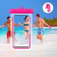 thumbnail image 1 of Funda impermeable para teléfono para playa y natación | Bolsa estanca subacuática IPX8 con cordón | Compatible con teléfonos de hasta 7,2 pulgadas | Compatible con pantallas táctiles para fotos y, 1 of 6