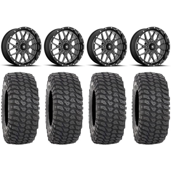 MSA Portal 18" Wheels Milled 36" XCR350 Tires Sportsman RZR Ranger