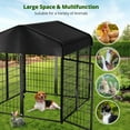 thumbnail image 2 of SINGES Large Outdoor Dog Kennel, 4ft x 4.2ft x 4.5ft Fence with UV-Resistant Oxford Cloth Roof & Secure, 2 of 7