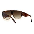 thumbnail image 2 of Mens Curved Top Large Shield Racer Sunglasses Tortoise Clear Brown, 2 of 4