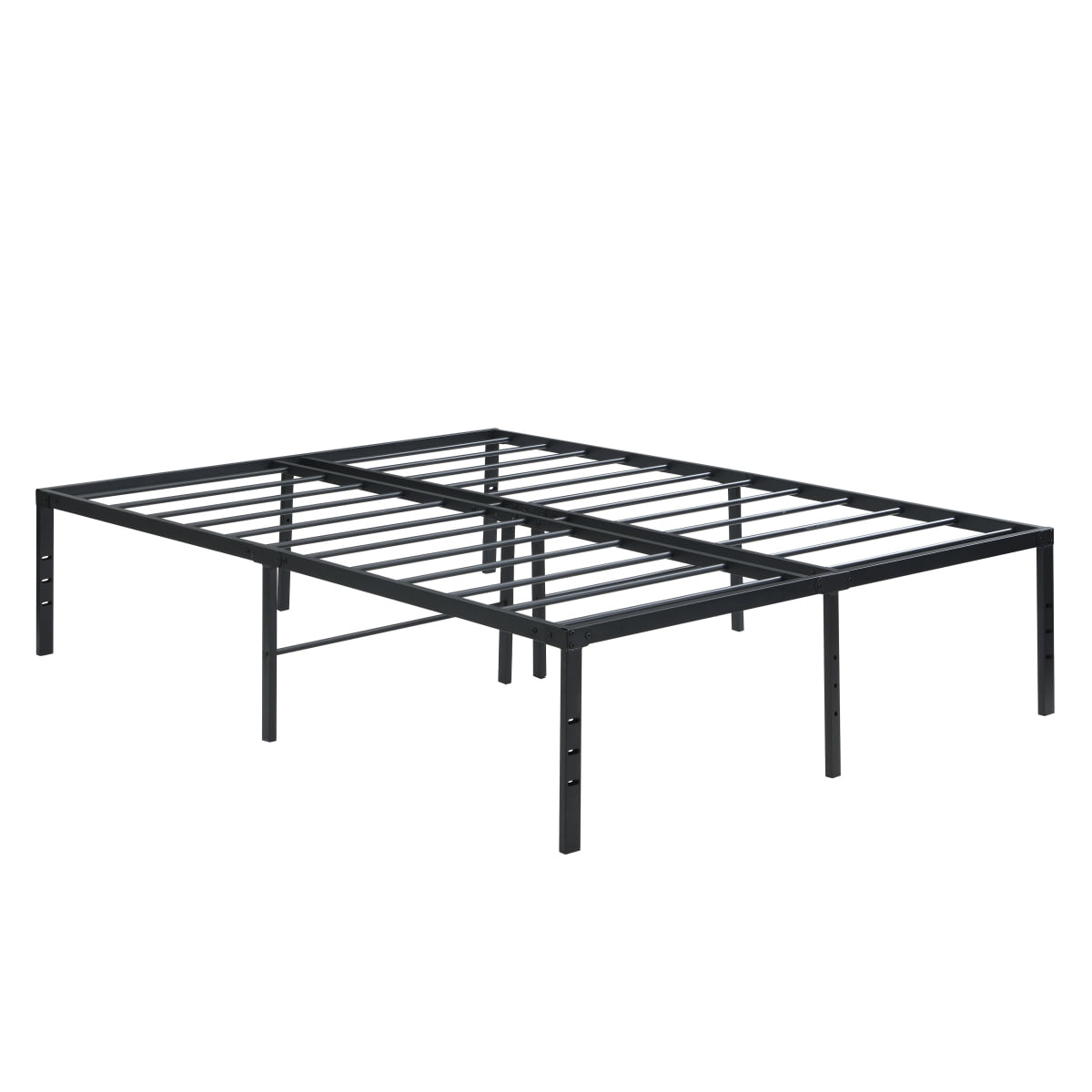 Queen Size Heavy Duty Metal Bed Frame - 1000 lbs Support, Noise-Free No Squeak, Reinforced Steel Slats, Easy Assembly with Under Bed Storage & Headboard Compatible, Black