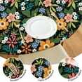 thumbnail image 4 of Stretch-fit floral tablecloth with smooth polyester surface, easy care, fits 44-52 inch diameter round tables, extra large version, 4 of 7