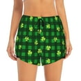 thumbnail image 2 of Vsdgher Happy St. Patrick's Day5 Print Women's Running Double Layer Shorts High Waisted with Pockets Elastic Yoga Workout Athletic Gym Sports, 2 of 8