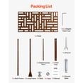 thumbnail image 5 of Metal Privacy Screen 36" x 72" Outdoor Privacy Screens  Panels for Patio Brown, 5 of 10