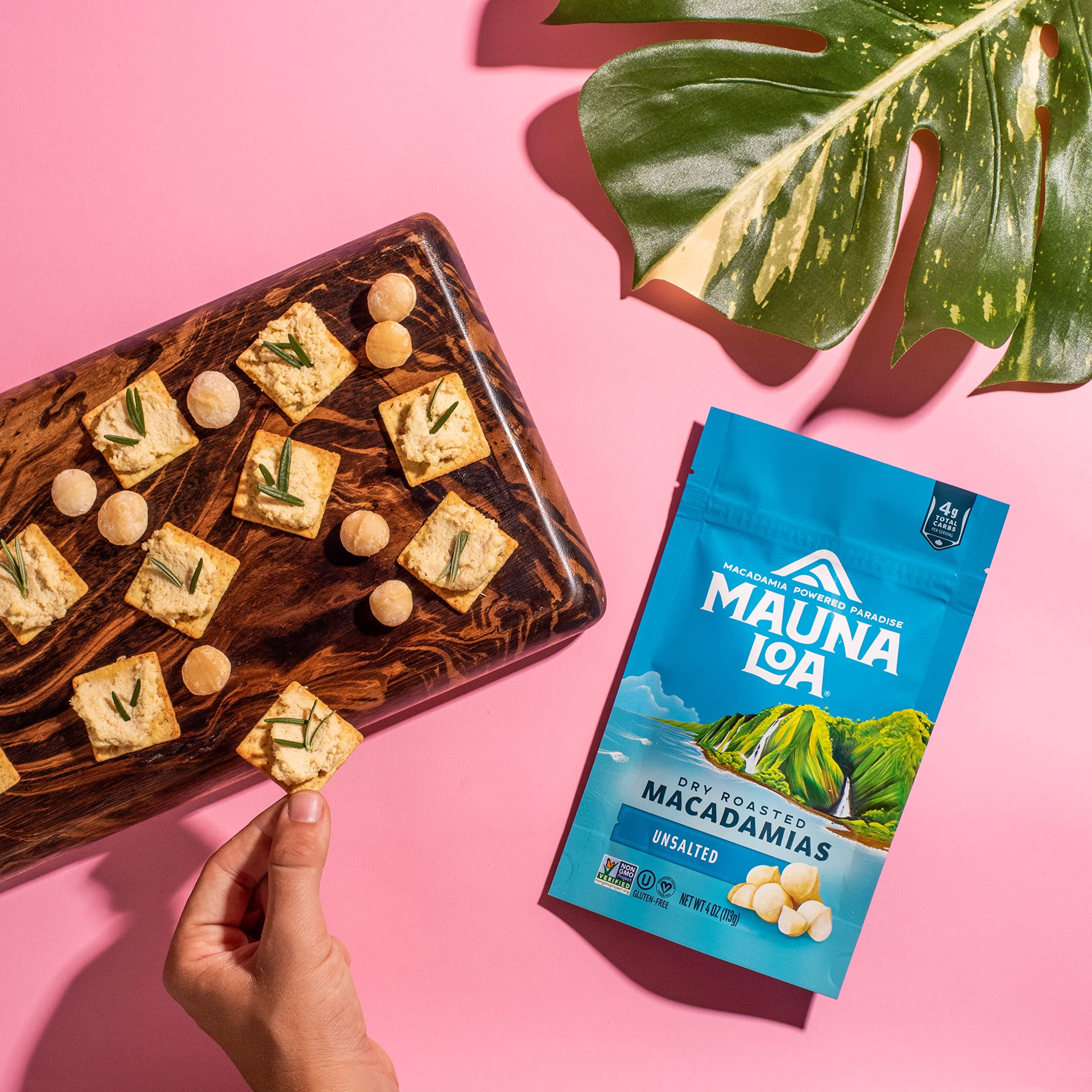 Mauna Loa Premium Hawaiian Roasted Macadamia Nuts, 4 oz Bag (Pack of 2)