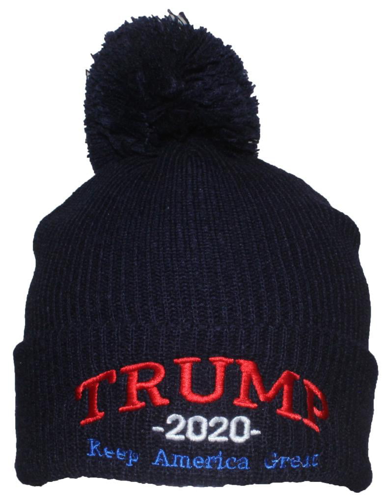 Donald Trump 2020 Beanie Hat Keep America Great Knit Warm Winter Blue Beanie NEW 