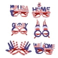 thumbnail image 3 of Gafas navideñas con bandera estadounidense, 12 piezas, gafas con bandera estadounidense para el Día de la Independencia Estadounidense, gafas navideñas con forma de sombrero, diseñadas meticulosamente, 3 of 13