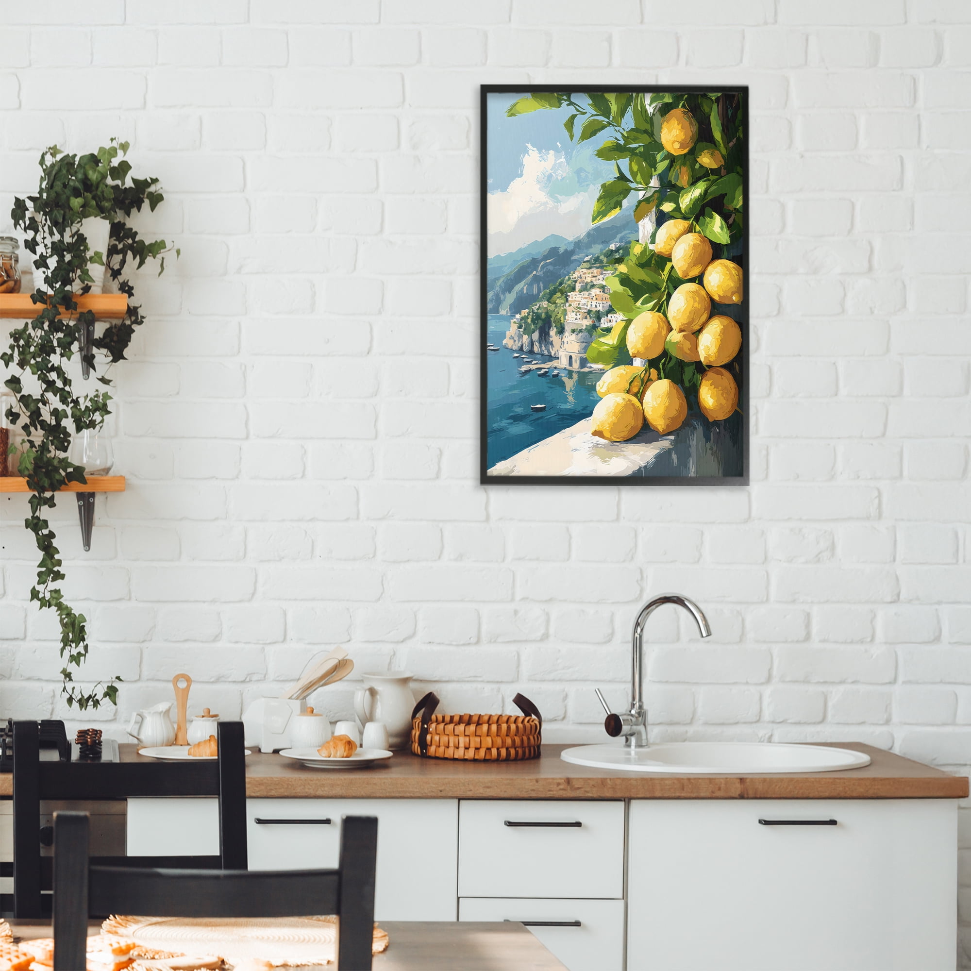 Stupell Industries Lemon Terrace Amalfi View Black Framed Giclee Art, design by Creative Studio