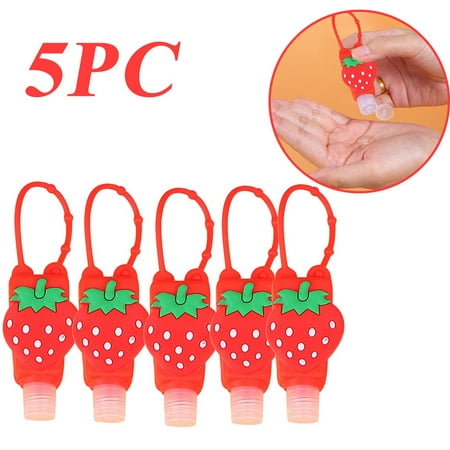

XEOVHV 5PC Hand Sanitizer Dispensing Portable Bracelet Wristband Hand Dispenser 30ml