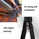 thumbnail image 5 of Outdoor Swing Chair Mesh Net Ultra Large Mosquito Net Zipper Closure Netting Curtain Water Resistant Patio Seater Mesh Canopy Cover, 5 of 5
