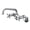 Chrome, variant on Sumerain Wall Mount Kitchen Sink Faucet, 6-Inch Adjustable Center Sink Faucet, 2 Cross Handles Kitchen Sink Tap, Matte Black