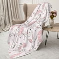 thumbnail image 3 of Rateoe Cute Piggy Ballerina Pattern Flannel Throw Blanket, Ultra-soft Blanket for Bed, Couch, Car, Hypoallergenic Anti-pilling blanket-60"x50"(Vertical), 3 of 6
