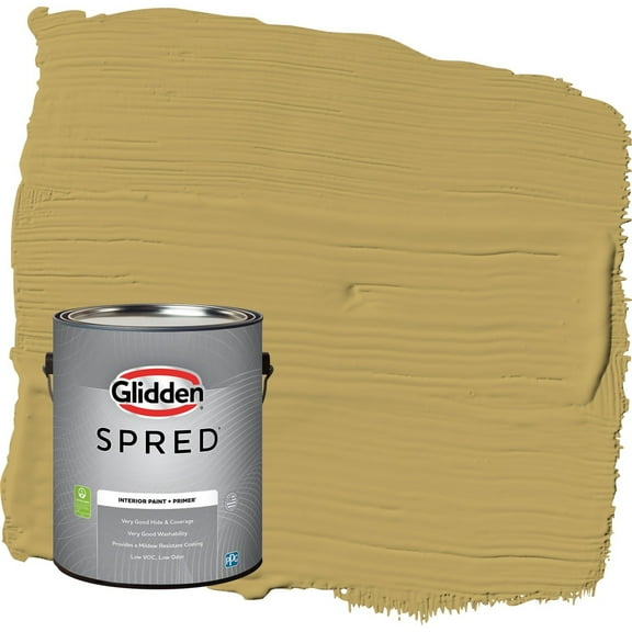 Glidden Spred Shutter Bug / Yellow Eggshell Interior Paint with Primer, 1 Gallon