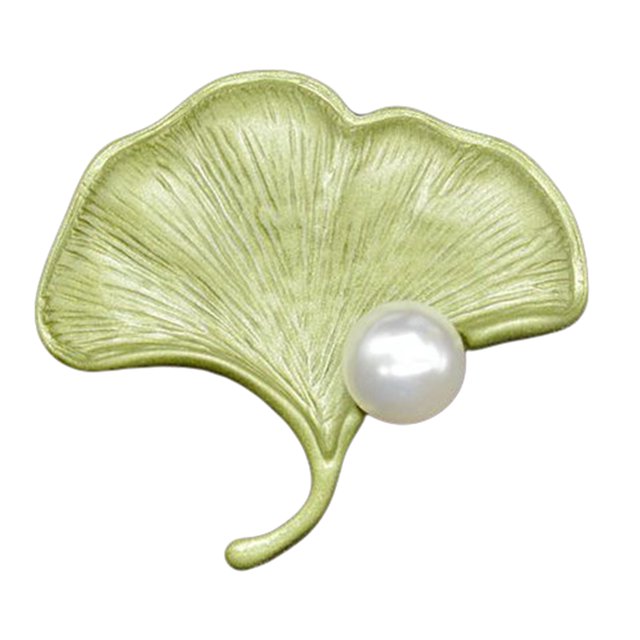 Hoja Ginkgo Broche Alfileres Elegante Bufanda de Moda Hebilla para Mujeres Niñas Acción de Gracias Cumpleaños Boda de San Valentín Accesori - B Sunnimix alfiler de hebilla de bufanda