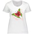 thumbnail image 3 of Inktastic Watermelon Butterfly Women's Plus Size T-Shirt, 3 of 5